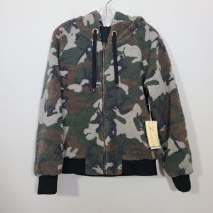 Vintage Havana Sherpa Camo Reversible Jacket